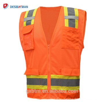 OEM ANSI Class 2 High Visibility Reflective Vest Cheap China Highlight Safety Waistcoat Clothing Safety Car Warning Jacket